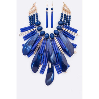 Mix Resin Statement Necklace Set