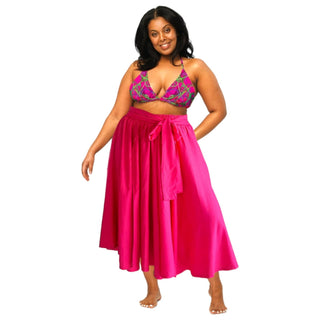 Rayon Midi Skirt