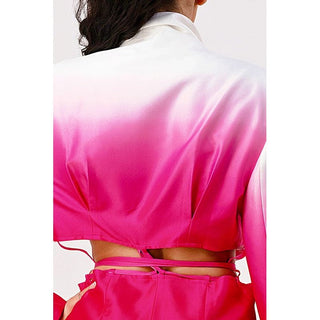 Color gradient spring trench coat