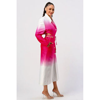 Color gradient spring trench coat