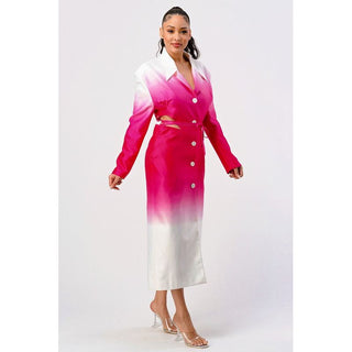 Color gradient spring trench coat