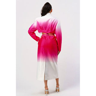 Color gradient spring trench coat