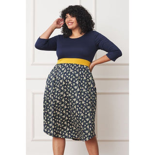 Plus Curved Hem Band Midi Dress