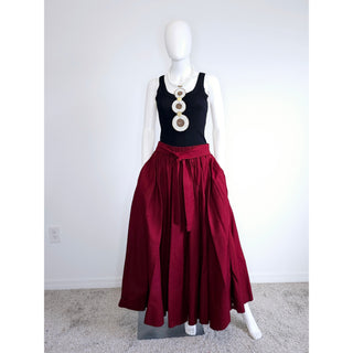 African Print Ankara Style Long Maxi Skirt with matching Sash