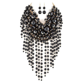 Head Turner Statement Mix Pearl Layer Necklace Set