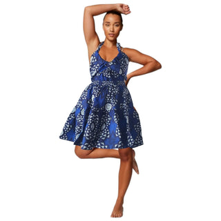 African Ankara Print Short Infinity Dress
