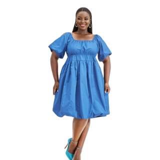 Puff Flared Dress