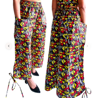 Ankara Print Big Pocket Palazzo Pants