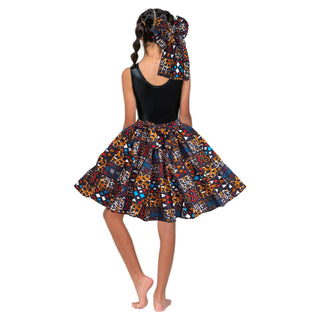 Kids African Print Midi Skirt