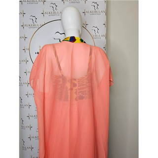 Chiffon Kimono Short Sleeve Jumpsuit 2 Piece Pant Set - Made In Ghana