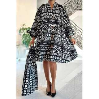 Long Tunic Maxi Dress / One Size Fits M - 2XL