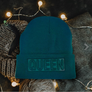 Queen Winter Knit Beanie Faux Knitted Hat