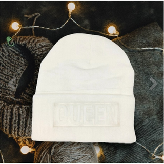 Queen Winter Knit Beanie Faux Knitted Hat