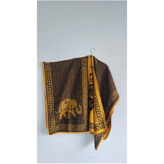 Blanket Shawl/ Poncho Reversible Two Tone Throw- Elephant Print Sweater