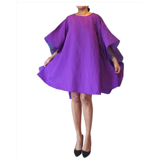 Silk Dress With Wings Poncho Dress