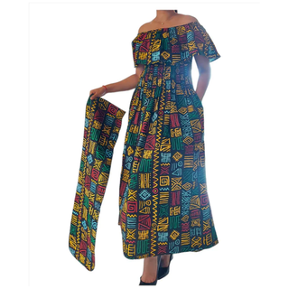African Ankara Print Maxi Dress Tube Dress