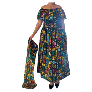 African Ankara Print Maxi Dress Tube Dress