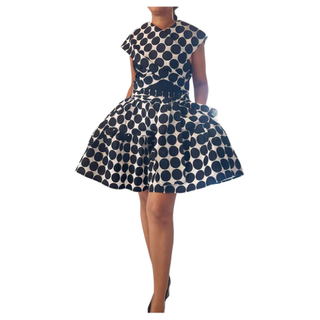 African Ankara Print Short Infinity Dress