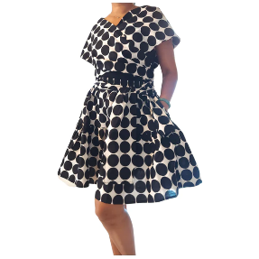 African Ankara Print Short Infinity Dress