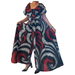 African Print Ankara Infinity Style Palazzo Wide Leg Pants Infinity
