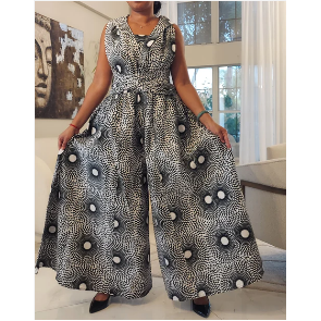 African Print Ankara Infinity Style Palazzo Wide Leg Pants Infinity