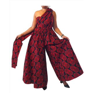 African Print Ankara Infinity Style Palazzo Wide Leg Pants Infinity