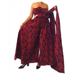 African Print Ankara Infinity Style Palazzo Wide Leg Pants Infinity