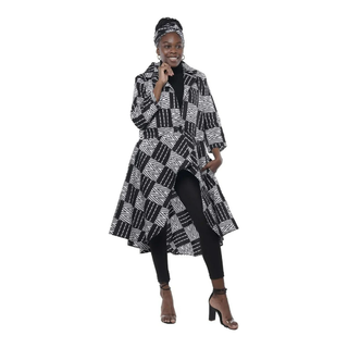 African Print Ankara High Low Kimono Coat