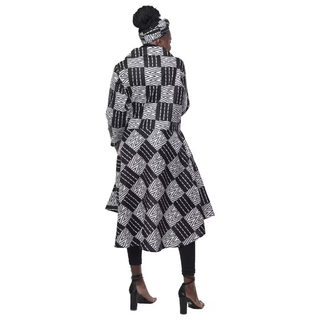 African Print Ankara High Low Kimono Coat