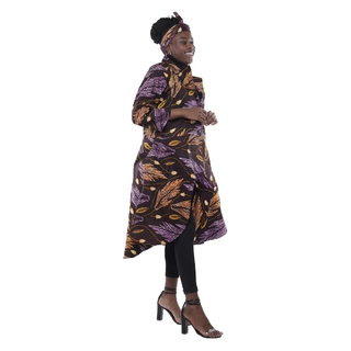 African Print Ankara High Low Kimono Coat