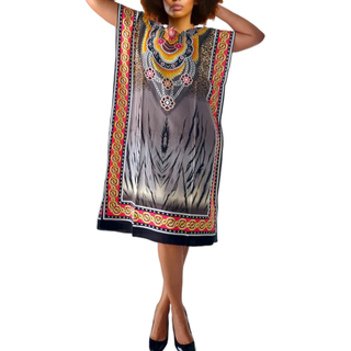 African Woman Kaftan Moo Moo
