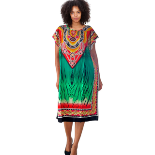 African Woman Kaftan Moo Moo