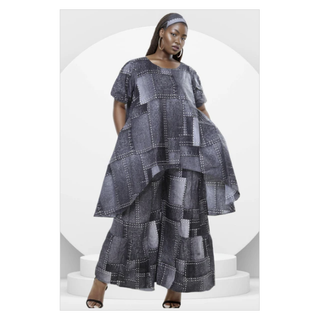 African Print Palazzo Pants Set