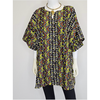 African Ankara Kitenge Print Unisex Oversized Dashiki Top