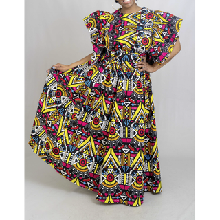 Ankara Style Maxi Skirt with Sash / Skirt Blouse Set