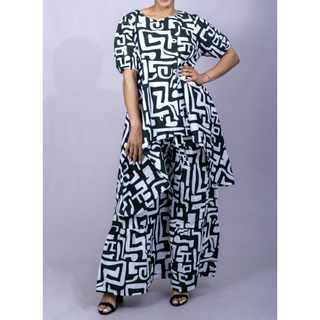 African Print Palazzo Pants Set