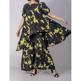 African Print Palazzo Pants Set