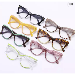 Women Oversized Cat Eyeglasses / Clear Lens / Fashion Black Optical Frames