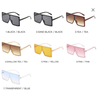 Women Oversized Rectangular Sunglasses / Square Retro Shades