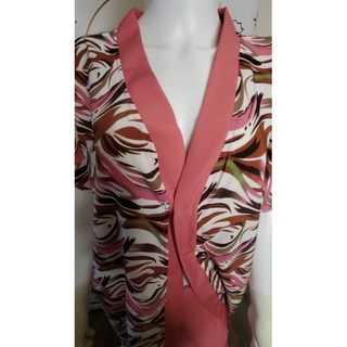 African Chiffon Kimono Kaftan Two Piece Pant Set - Made in Ghana