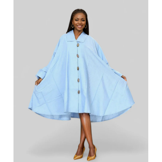 Light Blue Tunic Midi Dress