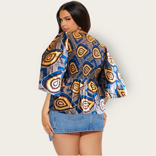 Blouse Top Ankara Print