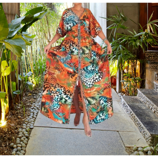 Long Maxi Dress Front Slit - One Size Fits S - 2XL