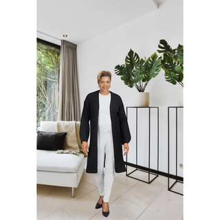 Plus Size Elegant Casual Cardigan Knit Duster Long Ribbed Sweater