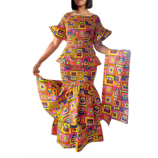 Smocked Maxi Skirt Set