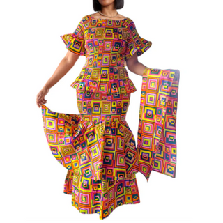 Smocked Maxi Skirt Set