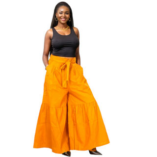 Wide Leg Palazzo Pants Orange