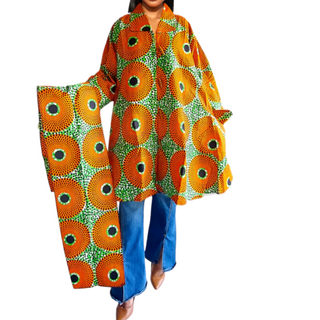 African Ankara Print Dress Blouse