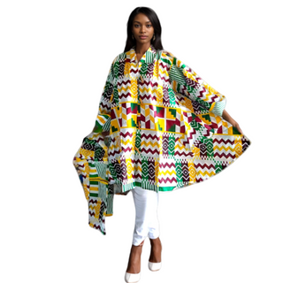 Ankara Print Tunic Midi Dress