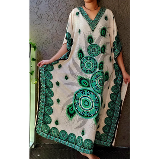 Peacock Kaftan Dress